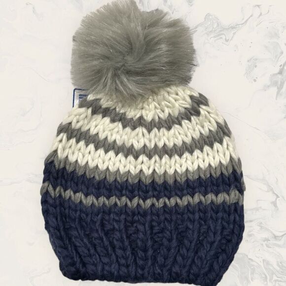 NWT Nordstrom BP. Bundle: Embellished Tan Knit Beanie, Multicolor Beanie and Gre - Picture 2 of 3